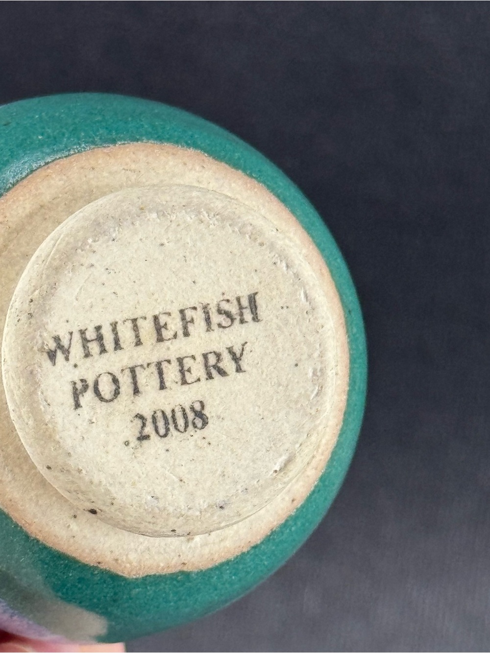 Montana Whitefish Miniature Pottery Pot 2008 - Picture 3 of 4